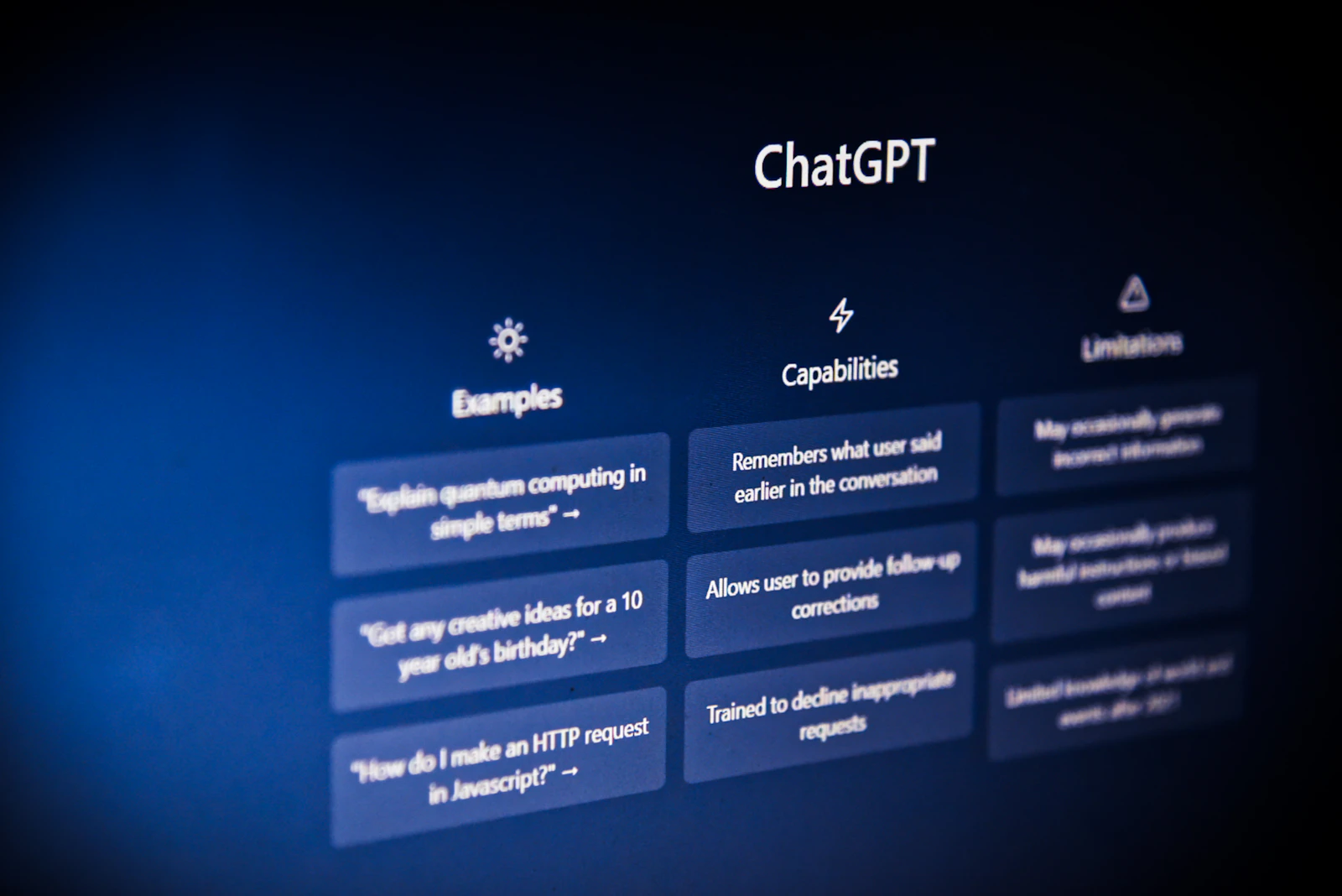 Person typing into a generative AI chat interface on a laptop, with the response streaming on screen