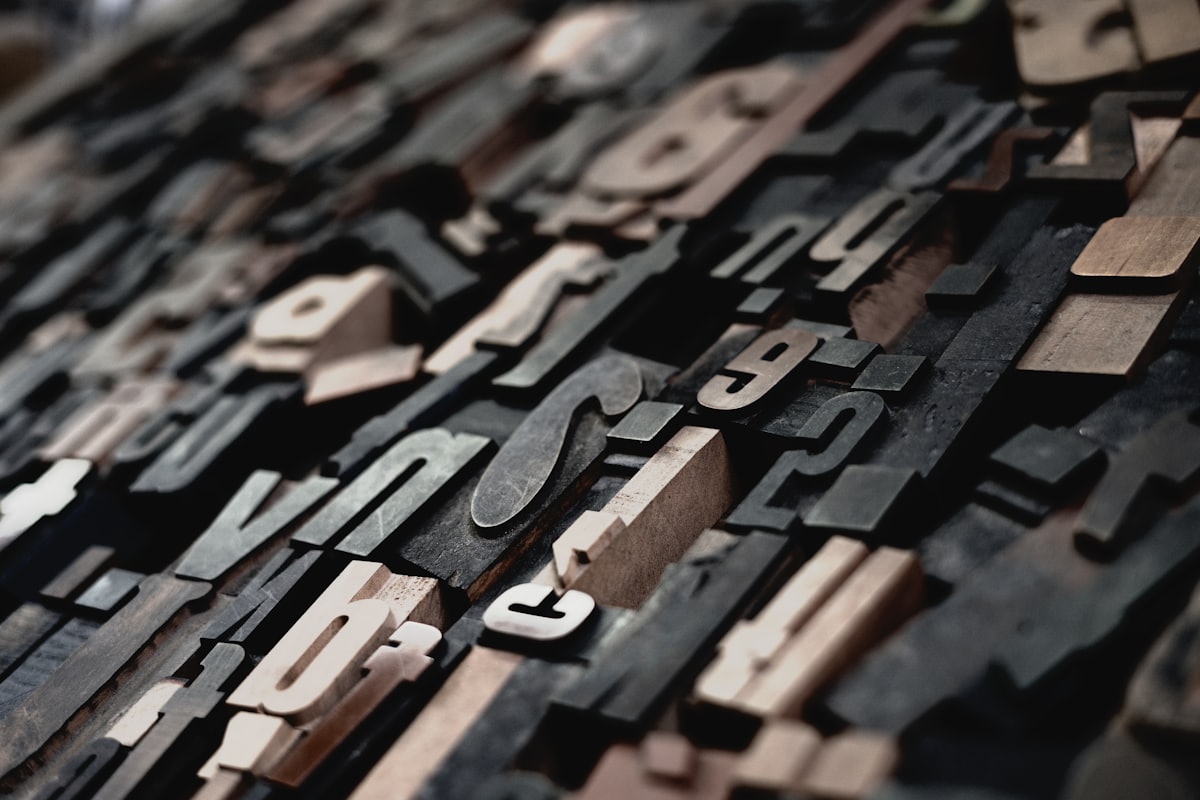 Cut-out letterforms