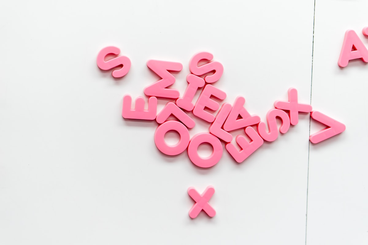 Alphabet letter shapes