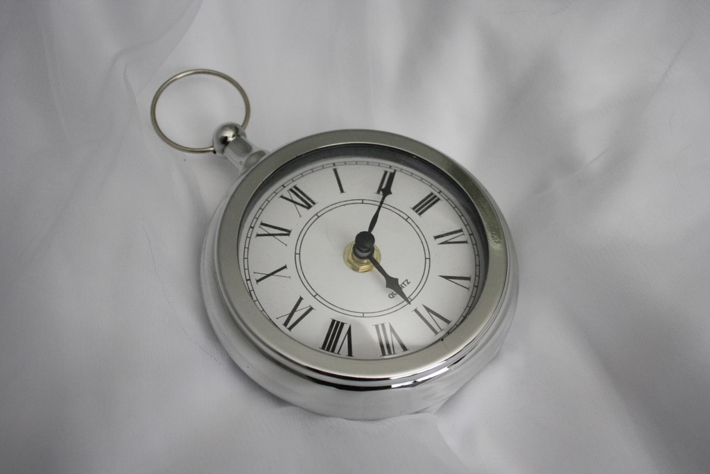 A stopwatch held in a hand