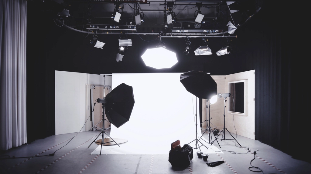 A product photography studio setup