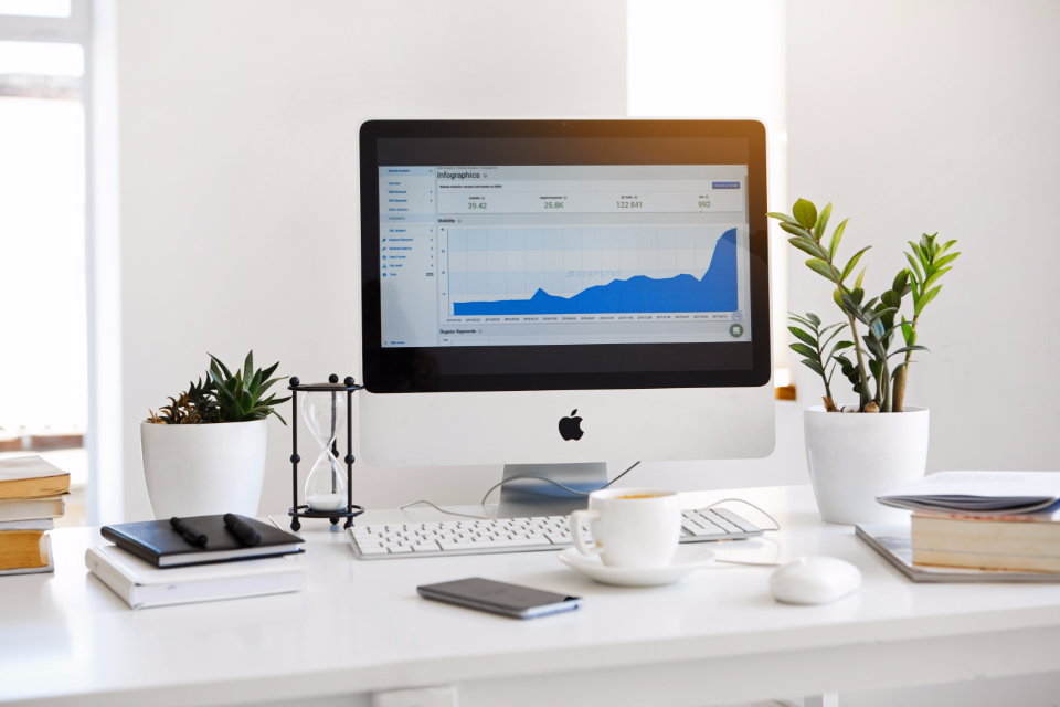 SEO analytics on a screen