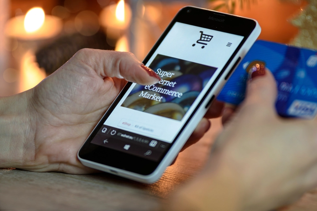 Shopping on a smartphone