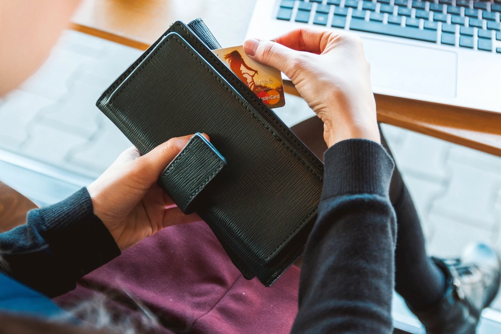 Online shopping on a laptop