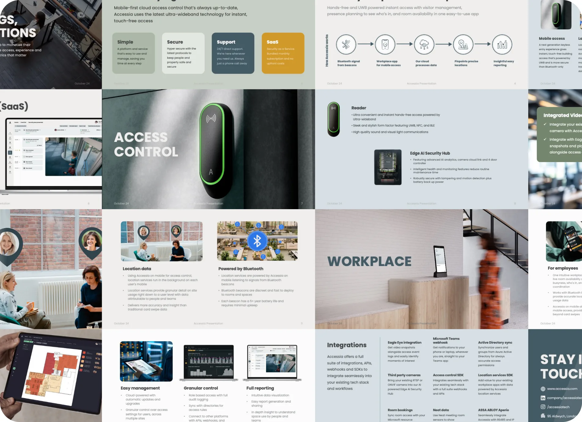 Accessia brand guidelines showing logo, colour and layout