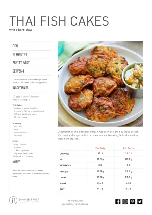 Dinner Twist recipe card