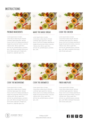Dinner Twist recipe card