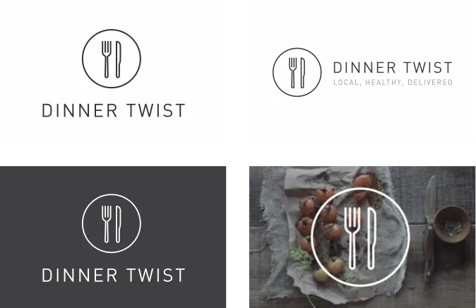 Dinner Twist website shown on a laptop