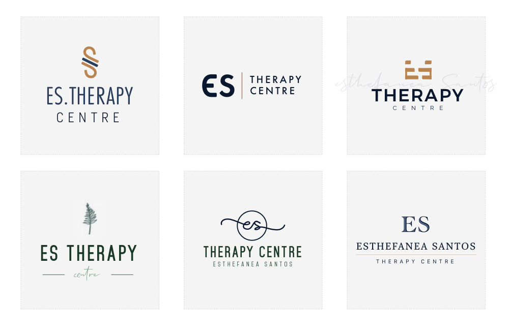 ES Therapy logo exploration