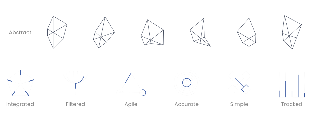 iCetana iconography on dark background