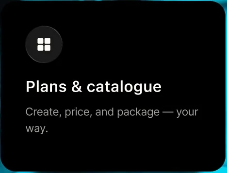 MVNO.dev capability: Plans and catalogue