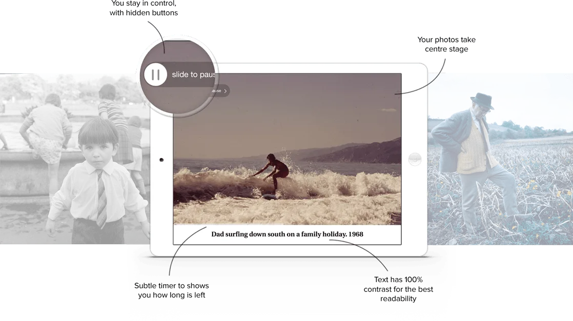 My Life Story interaction overlays and gesture guidance