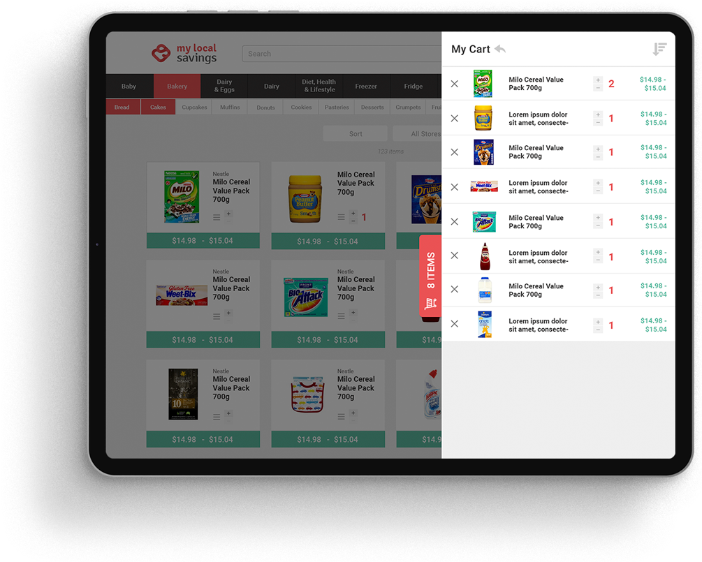 My Local Savings interface overview