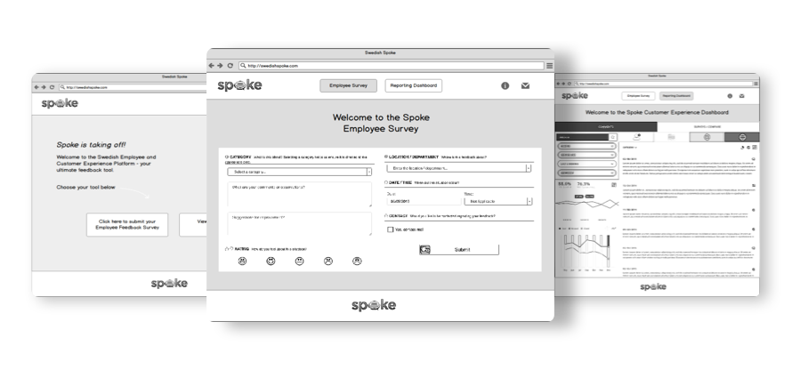 Rapport platform wireframes