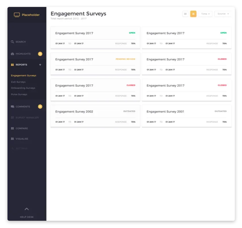 Rapport platform UI