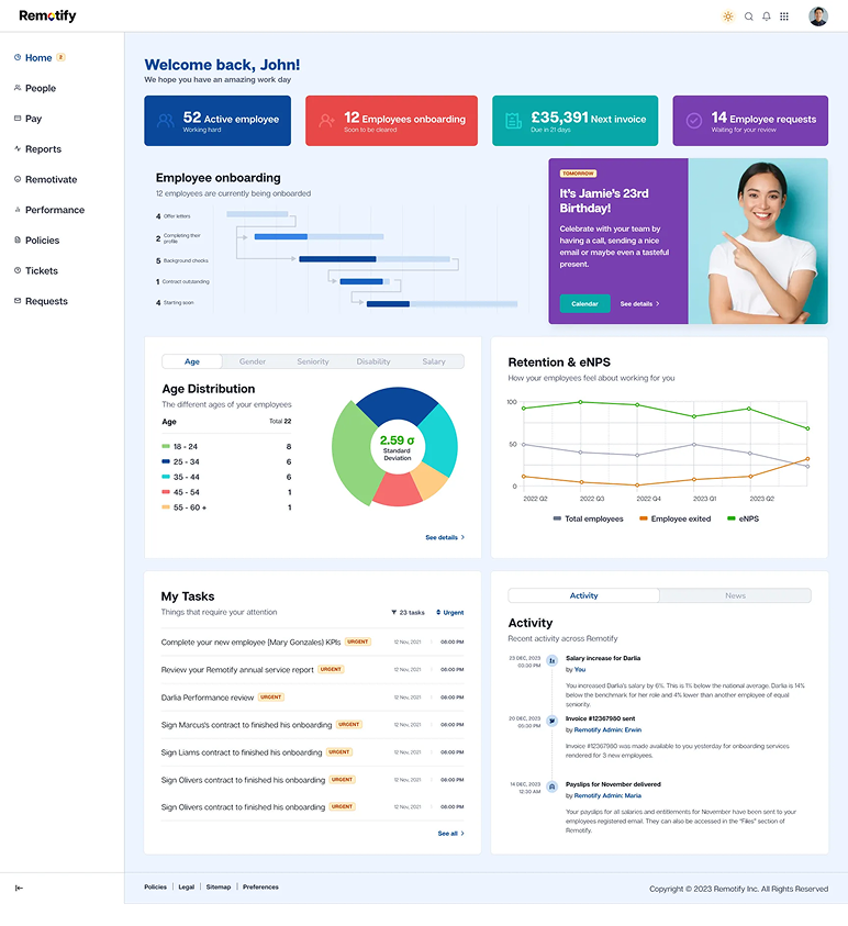 Customer dashboard wireframe
