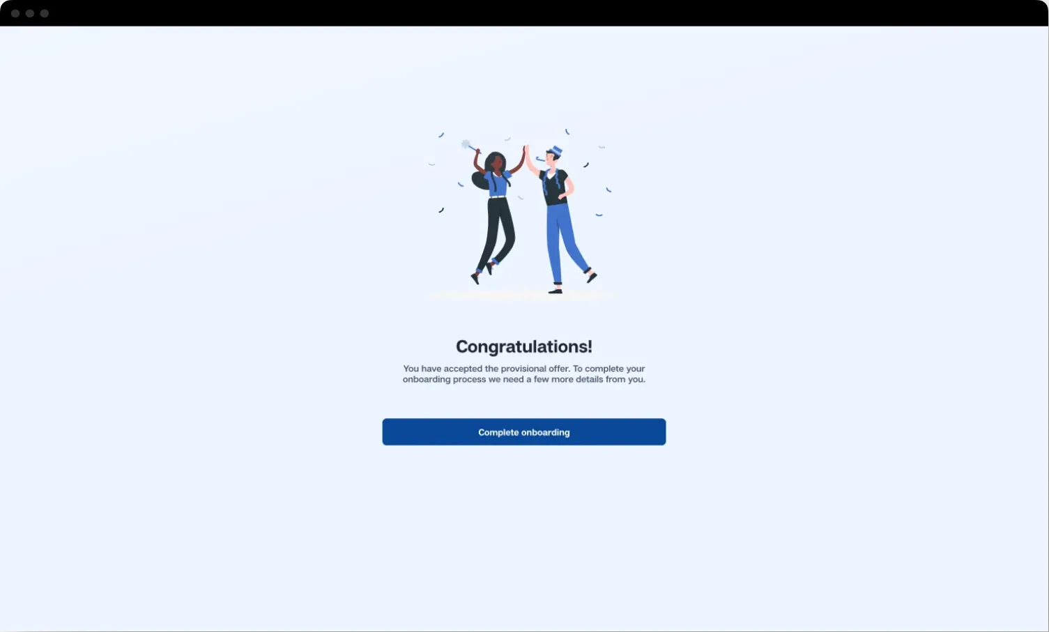 Remotify employee onboarding screen