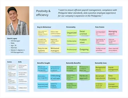 Remotify persona: David Lopez, HR manager